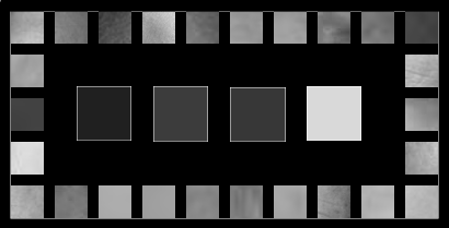 skin color grey scale on black 100% light